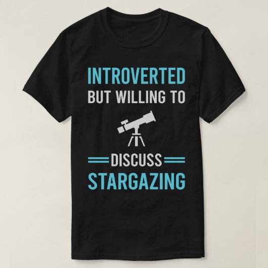 Introverte Stargazing T-shirt (Design voorkant)