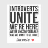 Introverte Sticker om te Verenigen (Vel)