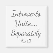 Introverte verenigen zich apart spoken magneet (Voorkant)