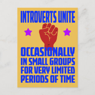 introverte verenigen zich briefkaart