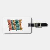 Introverte verenigt... in onze eigen huizen bagagelabel (Voorkant horizontaal)