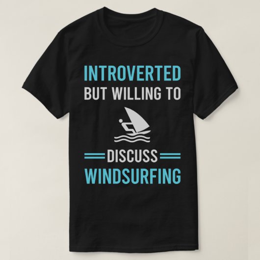 Introverte windsurfer t-shirt (Design voorkant)