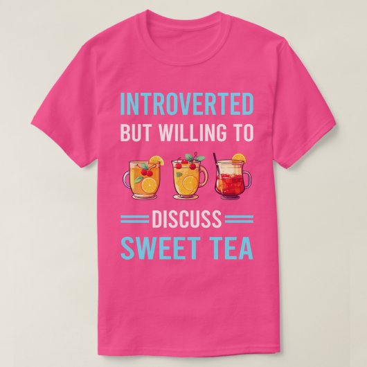 Introverte zoete thee t-shirt (Design voorkant)