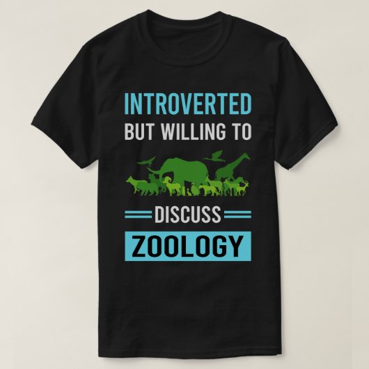 Introverte zoöloog t-shirt (Design voorkant)