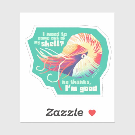 Introvertebrate nautilus - kleine sticker (Vel)