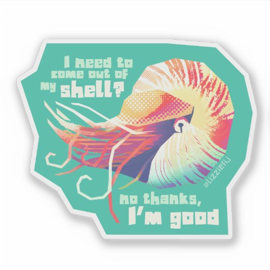 Introvertebrate nautilus - medium sticker (Voorkant)