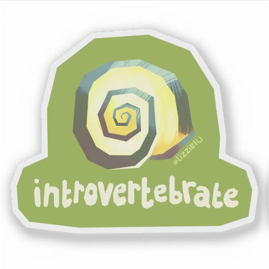 Introvertebrate slak - kleine sticker (Voorkant)