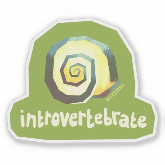 Introvertebrate slak - medium sticker (Voorkant)