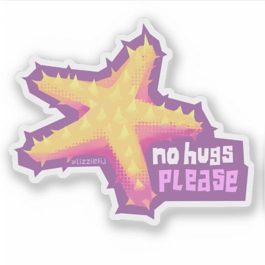 Introvertebraten zeester - kleine sticker (Voorkant)