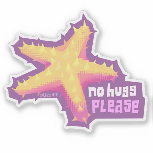 Introvertebraten zeester - middelgrote sticker (Voorkant)