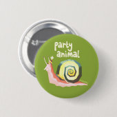 Introvertebrates green party slak badge ronde button 5,7 cm (Voorkant /achterkant)