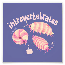 Introvertebrates isopods - kleine kunstdruk foto afdruk