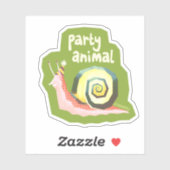 Introvertebrates party slak - kleine sticker (Vel)