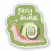 Introvertebrates party slak - kleine sticker (Voorkant)