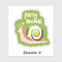 Introvertebrates party slak - medium sticker