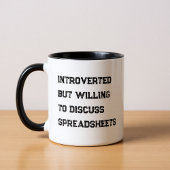 Introverted Accountant Funny Quote Coffee Mug Mok