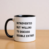 Introverted Accountant Funny Quote Coffee Mug Mok