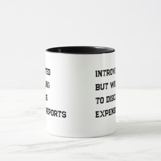 Introverted Accountant Funny Quote Coffee Mug Mok (Midden)