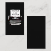 Introverted Book Writer Auteur Novelist Visitekaartje (Voorkant / Achterkant)