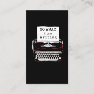 Introverted Book Writer Auteur Novelist Visitekaartje