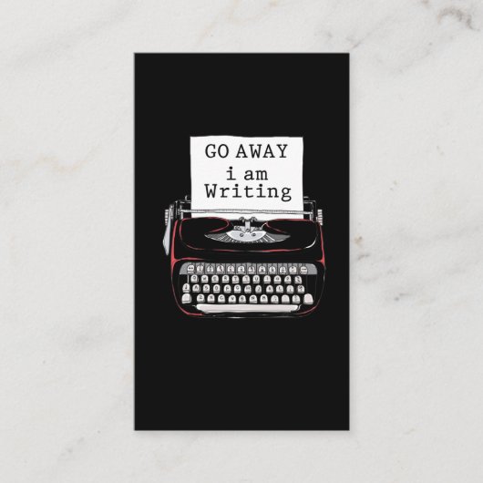 Introverted Book Writer Auteur Novelist Visitekaartje (Voorkant)