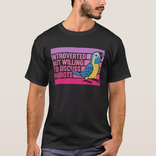 Introverted But Parrots Blue throated Macaw  1 T-shirt (Voorkant)