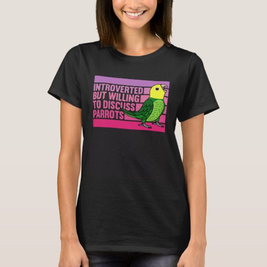 Introverted But Parrots Double Yellow headed Amazo T-shirt (Voorkant)