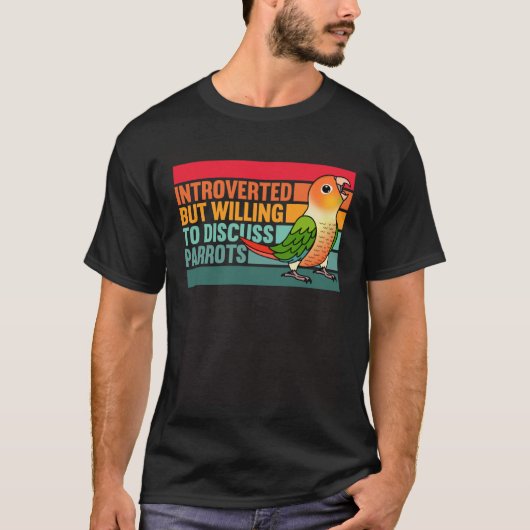 Introverted But Parrots Green Cheek Pineapple Conu T-shirt (Voorkant)