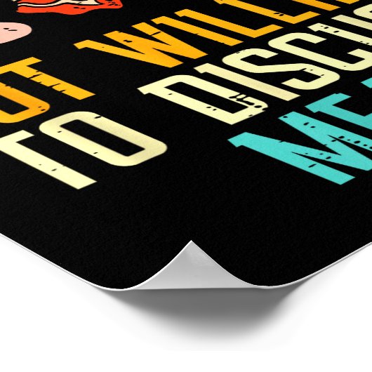 Introverted But Willing Discuss Meat Bbq Barbecue Poster (Hoek)