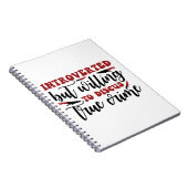 Introverted but willing to discus true crime notitieboek (Rechterzijde)