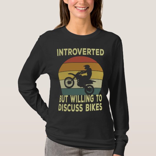 Introverted But Willing To Discuss Bikes  Bike T-shirt (Voorkant)