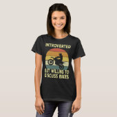 Introverted But Willing To Discuss Bikes  Bike T-shirt (Voorkant volledig)