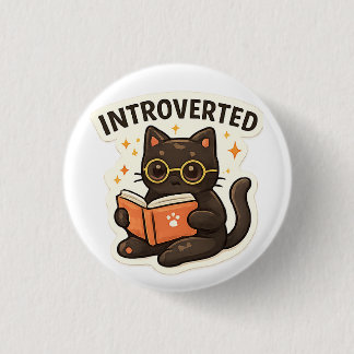 Introverted But Willing To Discuss Cats Ronde Button 3,2 Cm