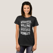 Introverted But Willing To Discuss Wombats  Animal T-shirt (Voorkant volledig)