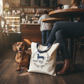 Introverted by will to talk about Dachshunds Funny Tote Bag