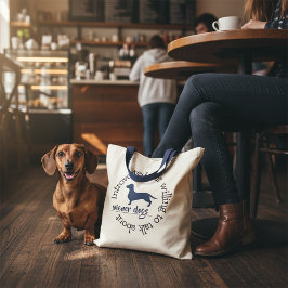 Introverted by will to talk about Dachshunds Funny Tote Bag