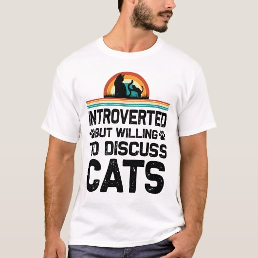 Introverted Cat T-shirt (Voorkant)