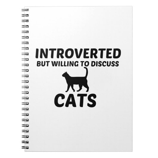 INTROVERTED CATS MAAR WILLEN BESPREKEN NOTITIEBOEK (Voorkant)
