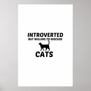 INTROVERTED CATS MAAR WILLEN BESPREKEN POSTER