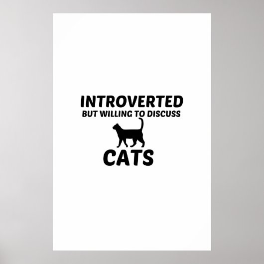 INTROVERTED CATS MAAR WILLEN BESPREKEN POSTER (Voorkant)