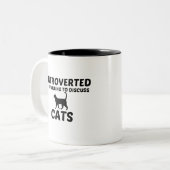 INTROVERTED CATS MAAR WILLEN BESPREKEN TWEEKLEURIGE KOFFIEMOK (Voorkant links)