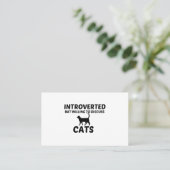 INTROVERTED CATS MAAR WILLEN BESPREKEN VISITEKAARTJE (Staand voorkant)
