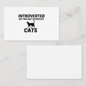 INTROVERTED CATS MAAR WILLEN BESPREKEN VISITEKAARTJE (Voorkant / Achterkant)