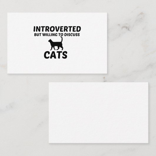 INTROVERTED CATS MAAR WILLEN BESPREKEN VISITEKAARTJE (Voorkant / Achterkant)