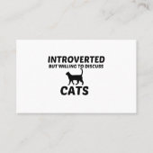 INTROVERTED CATS MAAR WILLEN BESPREKEN VISITEKAARTJE (Voorkant)