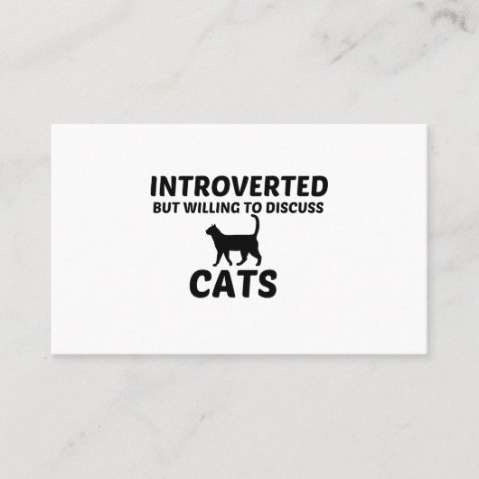 INTROVERTED CATS MAAR WILLEN BESPREKEN VISITEKAARTJE (Voorkant)