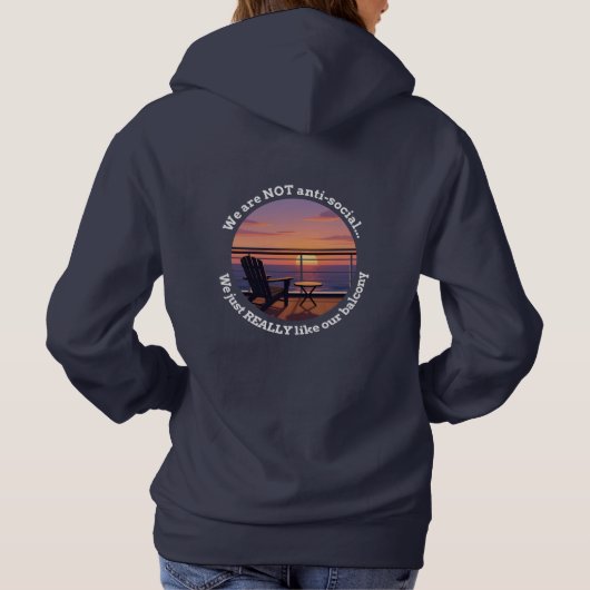 Introverted Cruise Couple Balcony Hoodie (Achterkant)
