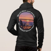 Introverted Cruise Couple Balcony Premium Hoodie (Achterkant)
