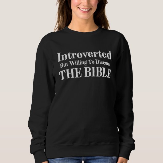 Introverted Discuss Bible Jesus Christ Christianit Trui (Voorkant)