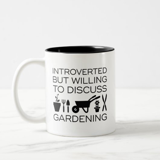 Introverted Gardening Tweekleurige Koffiemok (Links)